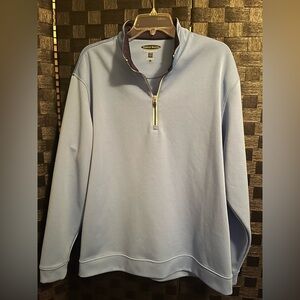 Pebble Beach Men's Light Blue Zip Up Sweater